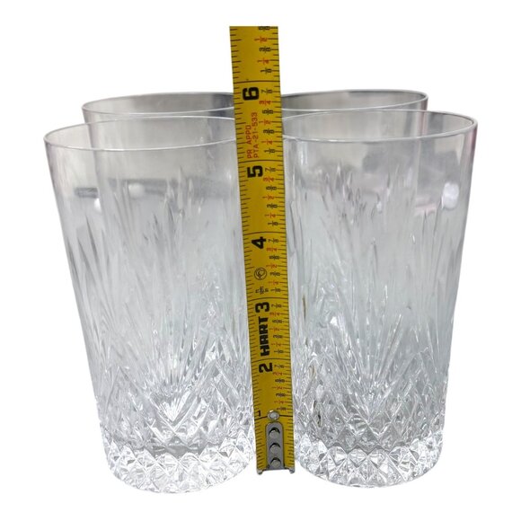 Lot 4 Wedgwood Majesty Crystal Highball Glasses Cut Glass Barware Vintage RARE - Picture 5 of 6